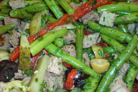 Салат из отварной говядины с овощами: шаг 6
