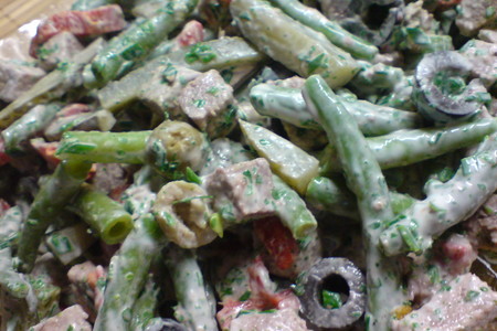 Салат из отварной говядины с овощами: шаг 7