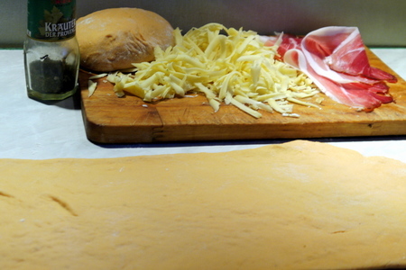 Экспресс-багеты с сыром и ветчиной: шаг 2