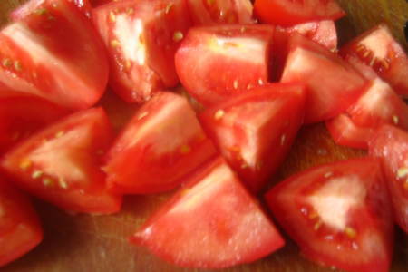 Макрорус на луковой подушке,запеченный с помидорами и сыром (тест-драйв): шаг 4