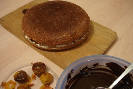 Торт каштаново-шоколадный " осенний блюз" тест драйв vitek: шаг 14