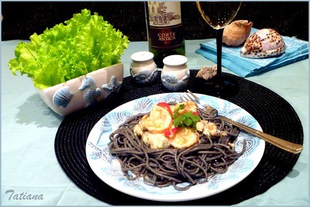 Спагетти с морепродуктами в мультиварке ( тест-драйв ): шаг 7