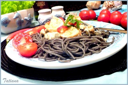 Спагетти с морепродуктами в мультиварке ( тест-драйв ): шаг 8