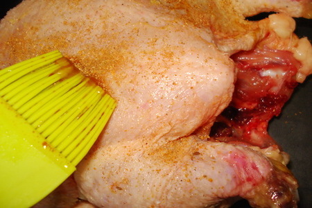 Курица фаршированная фасолью: шаг 11