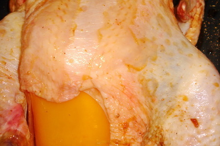 Курица фаршированная фасолью: шаг 12