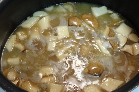 Крем суп с омарами, креветками и мидиями: шаг 6