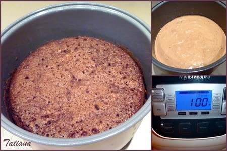 Торт шоколадно-кофейный с миндально-медовым кремом в мультиварке: шаг 5