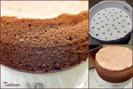 Торт шоколадно-кофейный с миндально-медовым кремом в мультиварке: шаг 6
