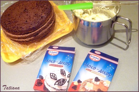 Торт шоколадно-кофейный с миндально-медовым кремом в мультиварке: шаг 13