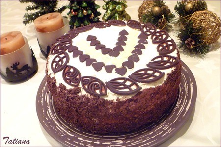Торт шоколадно-кофейный с миндально-медовым кремом в мультиварке: шаг 14
