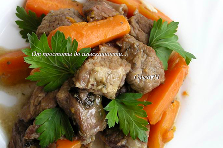 Рагу из говядины с морковью и мятой (в мультиварке): шаг 6