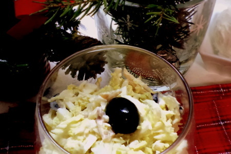 Легкий новогодний салат с кальмарами и маслинами!: шаг 6