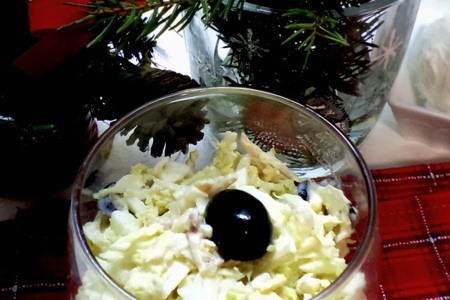 Легкий новогодний салат с кальмарами и маслинами!: шаг 8