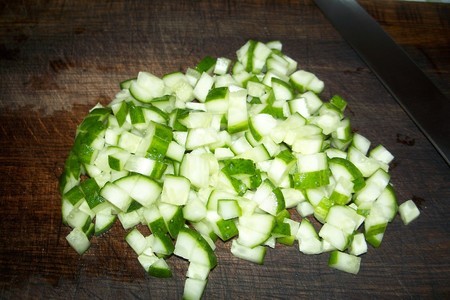 Салат из чечевицы с брынзой и овощами: шаг 3