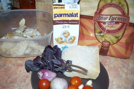 Паста со сливочным соусом с камбалой и оливками: шаг 1