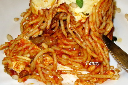 Тимбаллини из спагетти с баклажанами: шаг 9