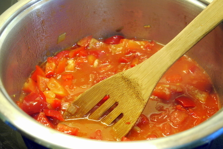 Итальянский острый суп из паприки с анисовой водкой для иветты: шаг 4