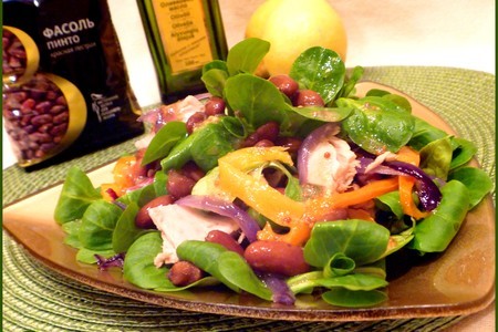 Салат весенний с фасолью,тунцом и  овощами.: шаг 6