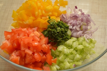 Салат из чечевицы с овощами: шаг 2