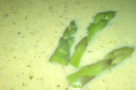 Крем -суп из зелёной спаржи и порея  "бархатный": шаг 6