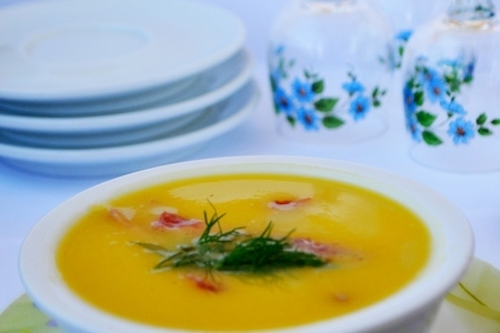 Суп-пюре овощной с ветчиной для лёвы и его мамы.: шаг 5