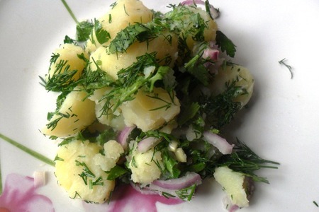 Пряный тёплый салат из молодого картофеля.: шаг 4