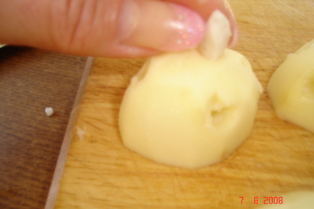 "ёжики" из картофеля: шаг 2