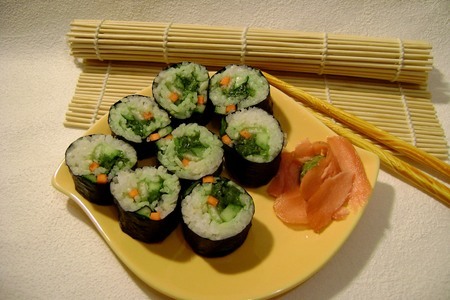 Вегетарианские суши для зайки «нам нет преград!»: шаг 5