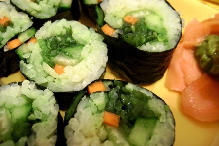 Вегетарианские суши для зайки «нам нет преград!»: шаг 7