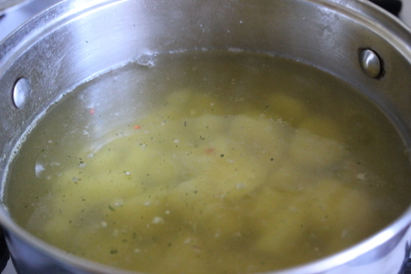 Суп-пюре со щавелем и шпинатом: шаг 1