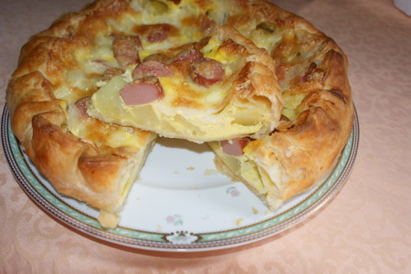 Пирог с картофелем и wurstel : шаг 3