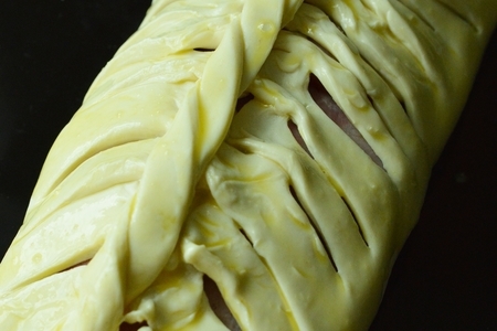 Пирог из слоеного теста с ветчиной, сыром и шпинатом: шаг 4