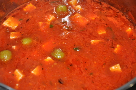 Томатный соус с тофу и оливками для спагетти: шаг 2