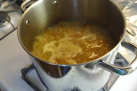 Крем суп с осьминогами и креветками: шаг 4