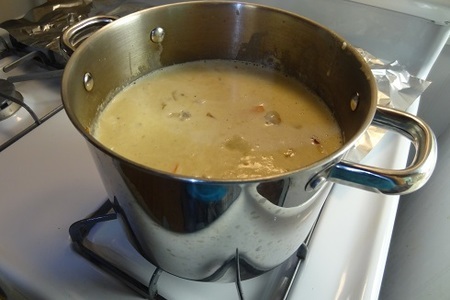 Крем суп с осьминогами и креветками: шаг 5