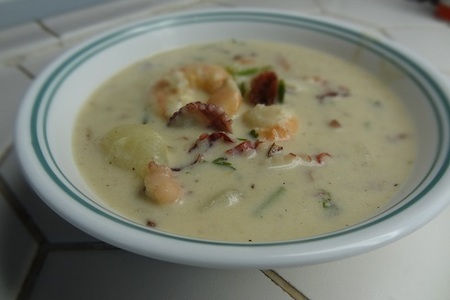 Крем суп с осьминогами и креветками: шаг 9