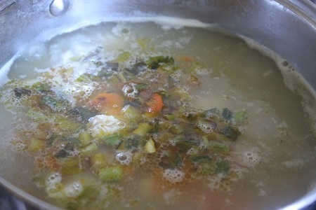 Куриный суп карри с кабачком и рисом: шаг 9