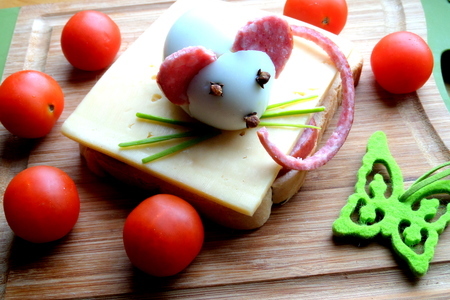Бутерброд на завтрак "мышка на сыре": шаг 9