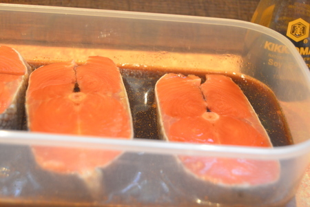 Стейки кижуча на гриле в соево-бузинной глазури: шаг 2