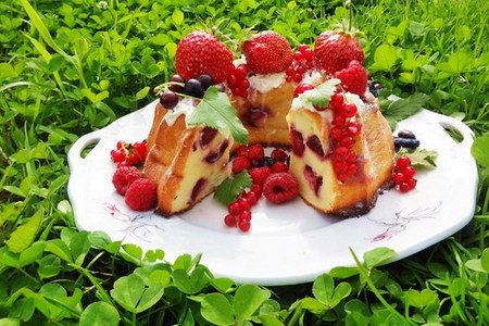 Творожный десерт с ягодами.: шаг 9
