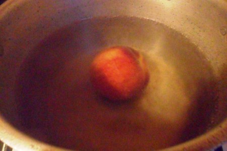 Манник с персиками "солнечный круг": шаг 3