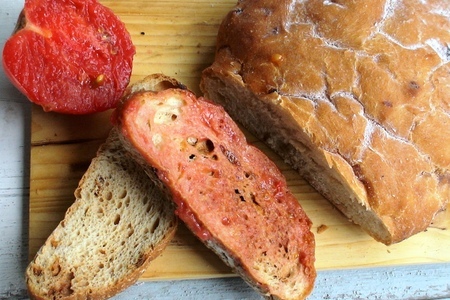 Овощной, летний  супчик с томатно-чесночными  гренками: шаг 7