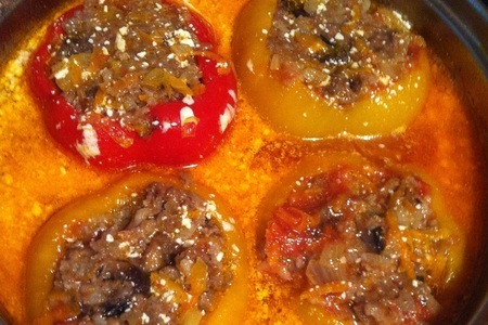 Перец фаршированный в томатно-сметанном соусе: шаг 6