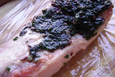 Салат из маринованной свинины с овощами. для романтичного ужина. : шаг 1