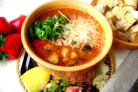 Суп томатный с баклажанами.: шаг 5