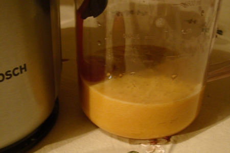 Персиковый сок с малиной: шаг 5