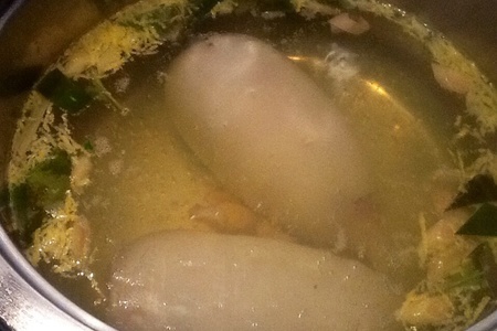 Тайский суп с фаршированными кальмарами: шаг 5