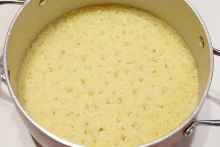 Острый рис в баклажановой плетёнке: шаг 5