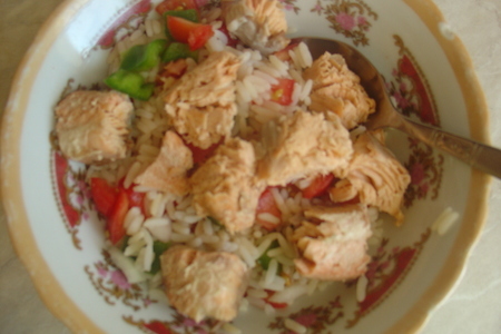 Тайский рисовый салат с рыбой.: шаг 4