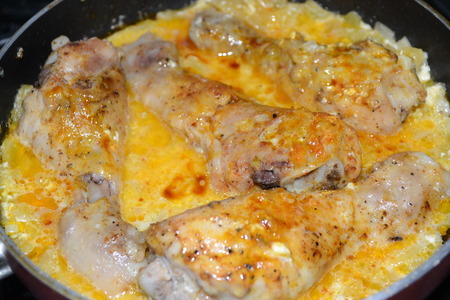 Куриные голени с рисом в мангово-сливочном соусе: шаг 7